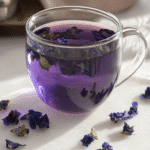Homemade Mounjaro Recipe herbal tea in a clear glass cup